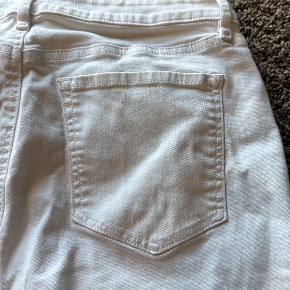 LOFT Women's White Ankle Jeans with Frayed Hem Jeans - Picture 8 of 13